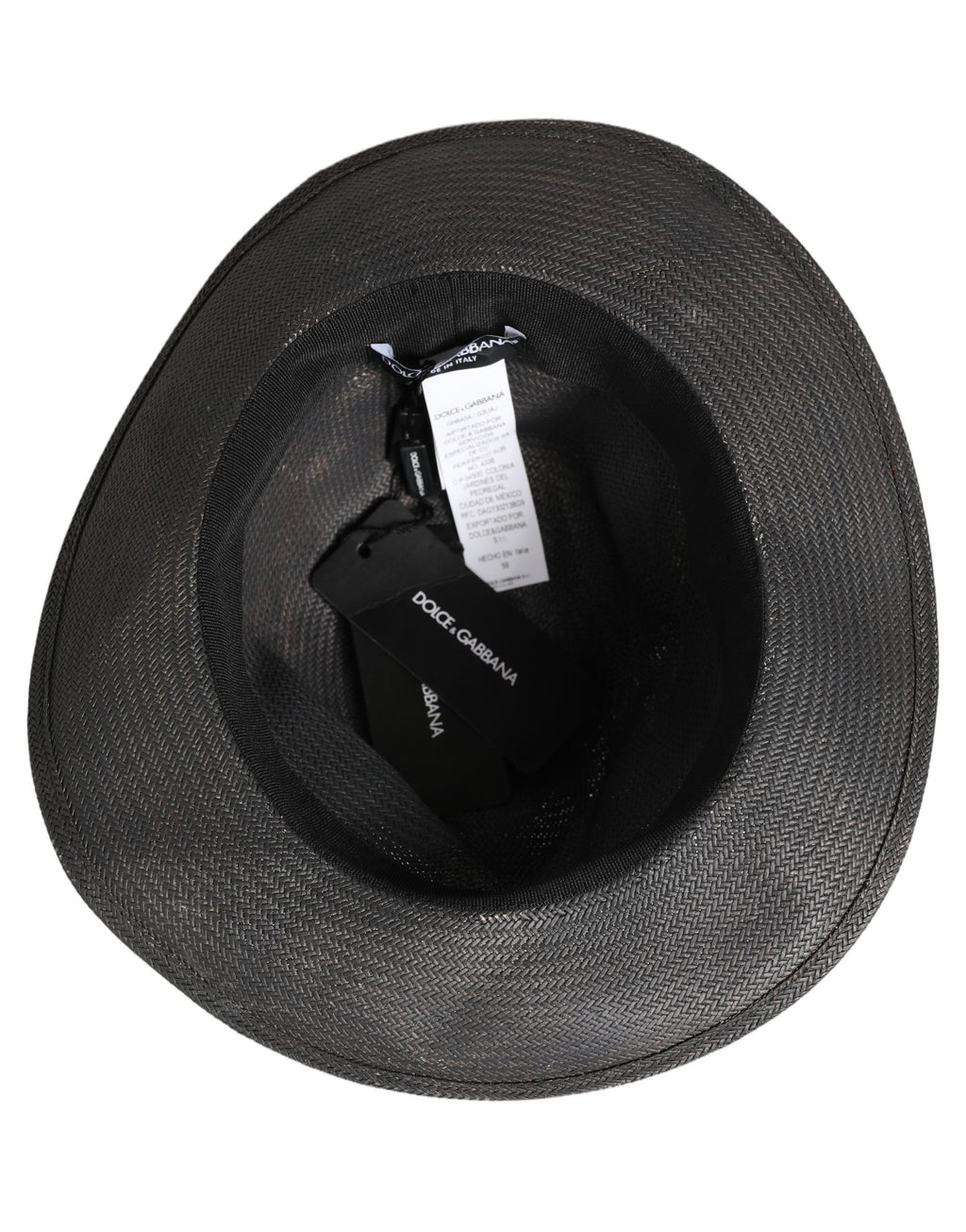 Men Gray Paper Woven Wide Brim Fedora Hat