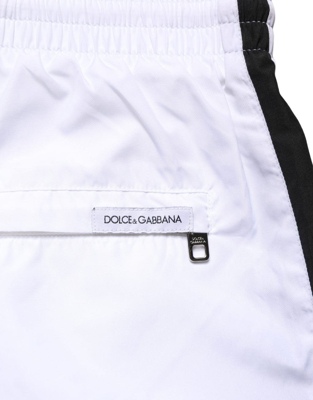 White DG Logo Men Drawstring Shorts Swimwear