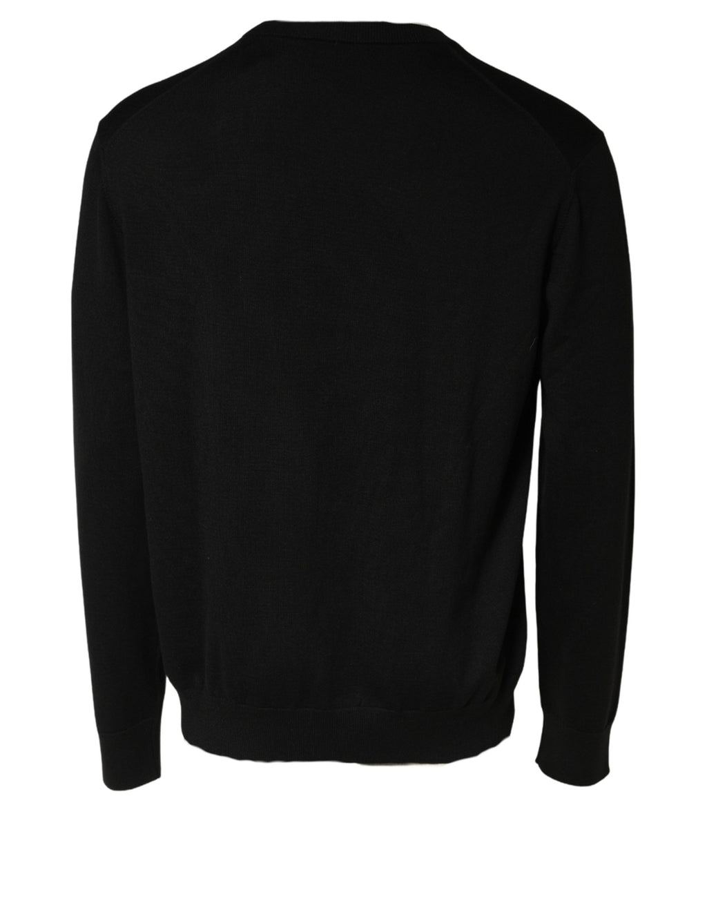 Black Wool DG Logo Men Crew Neck Sweater