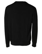 Black Wool DG Logo Men Crew Neck Sweater