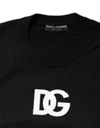 Black Wool DG Logo Men Crew Neck Sweater