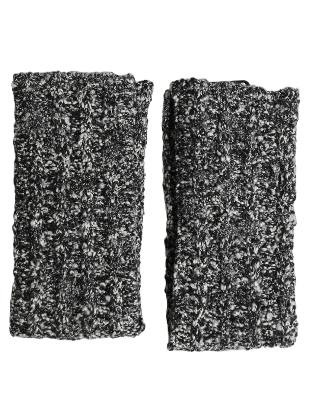 Sleeves Black Wool Blend Knitted Warmer Arm