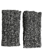Sleeves Black Wool Blend Knitted Warmer Arm