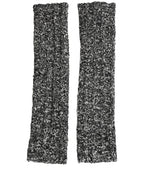 Sleeves Black Wool Blend Knitted Warmer Arm