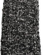 Sleeves Black Wool Blend Knitted Warmer Arm