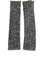 Sleeves Black Wool Blend Knitted Warmer Arm