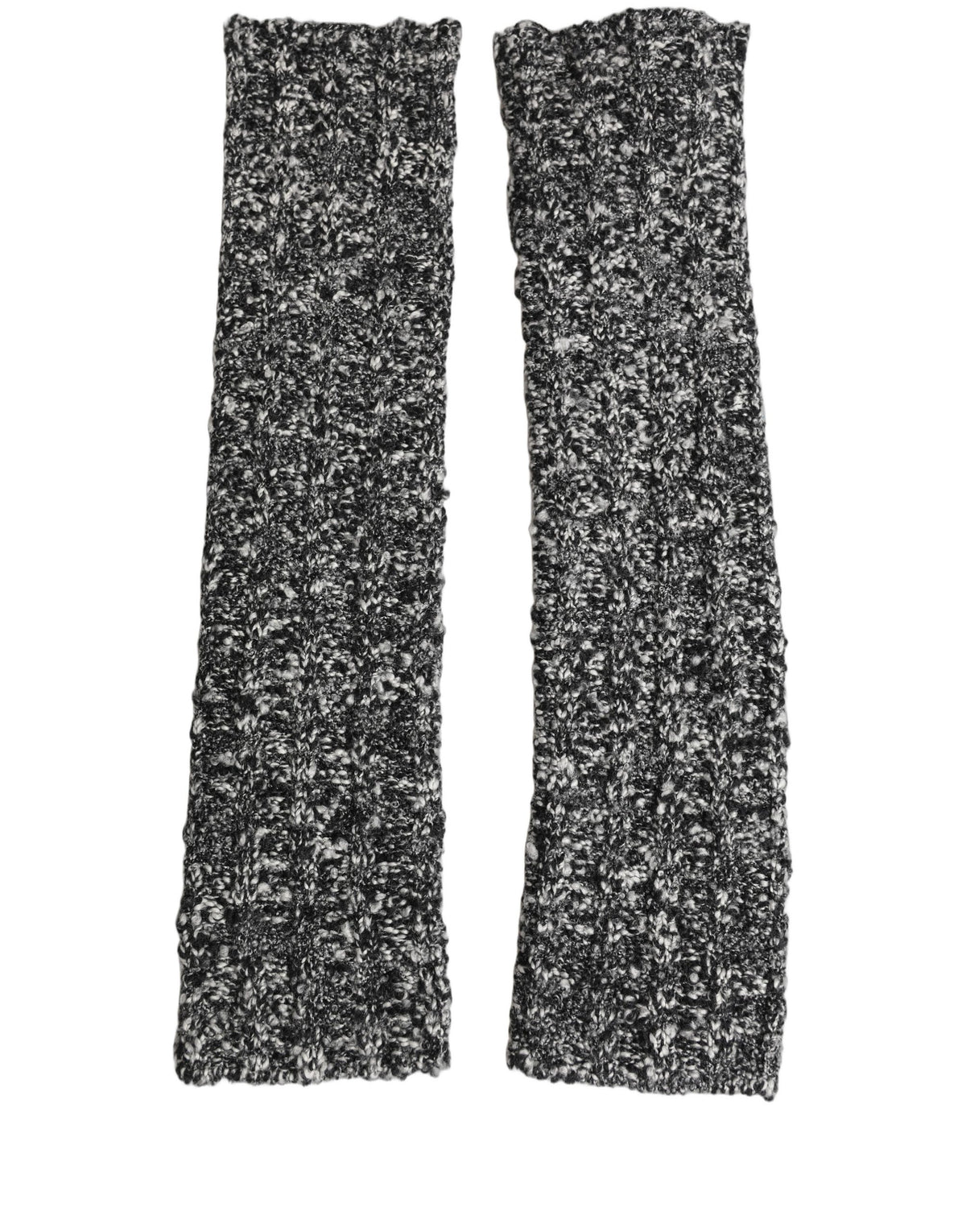 Sleeves Black Wool Blend Knitted Warmer Arm