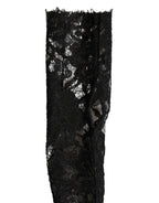 Sleeves Black Nylon Floral Lace Warmer Arm