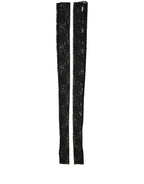 Sleeves Black Nylon Floral Lace Warmer Arm