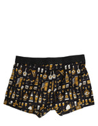Black Cocktail Print Regular Boxer Underwear