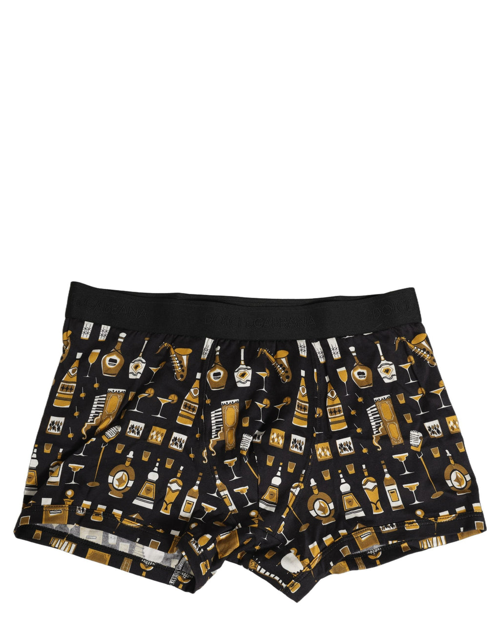 Black Cocktail Print Regular Boxer Underwear