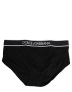 Black Logo Cotton Men Brando Brief Underwear