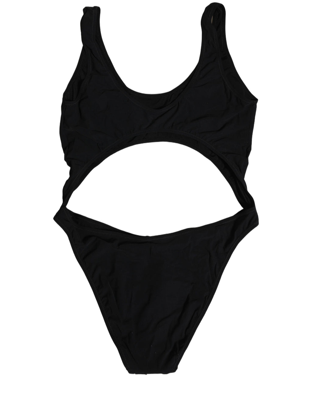 Black Cutout Logo One Piece Swimsuit Swimwear