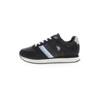 Black Polyester Men's Sneakers