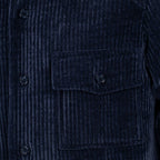Blue Polyester Full-Length Jacket