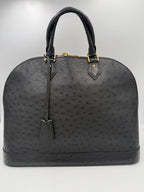LOUIS VUITTON Alma GM in Ostrich Leather Handbag
