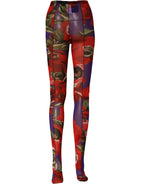 Multicolor Floral Nylon Tights Stockings Socks