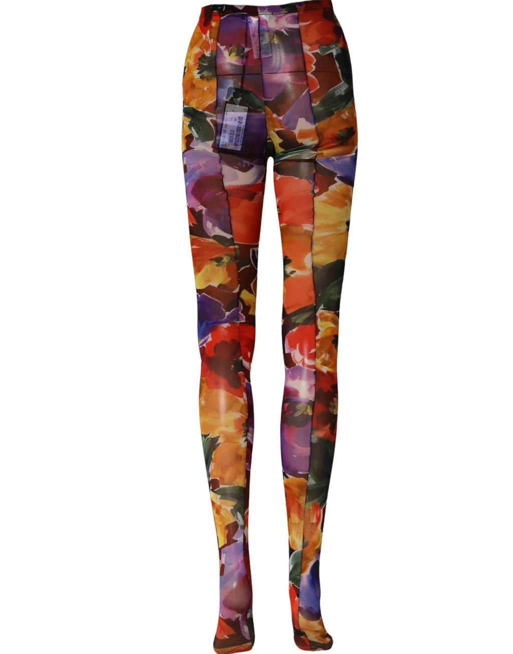 Multicolor Floral Nylon Tights Stockings Socks