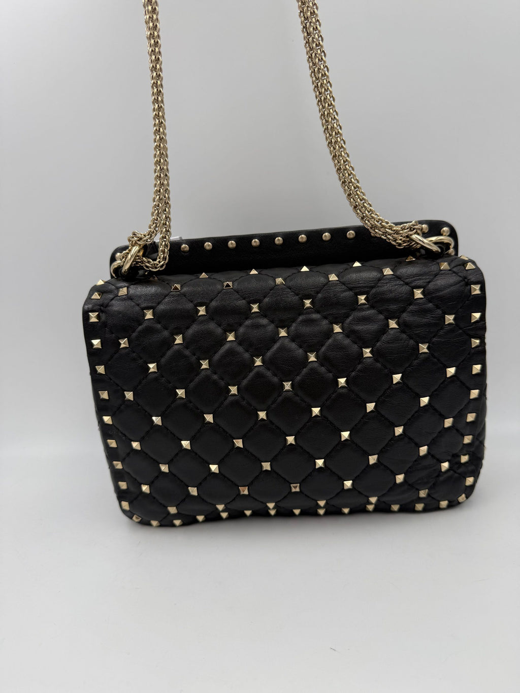 VALENTINO GARAVANI Rockstud Spike Black Handbag