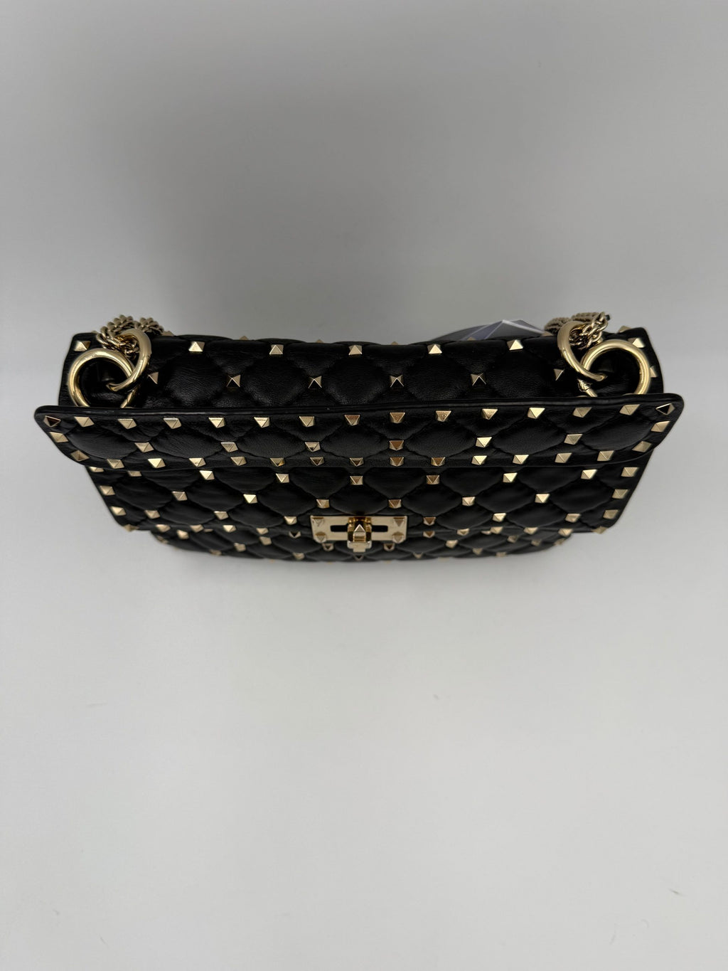 VALENTINO GARAVANI Rockstud Spike Black Handbag