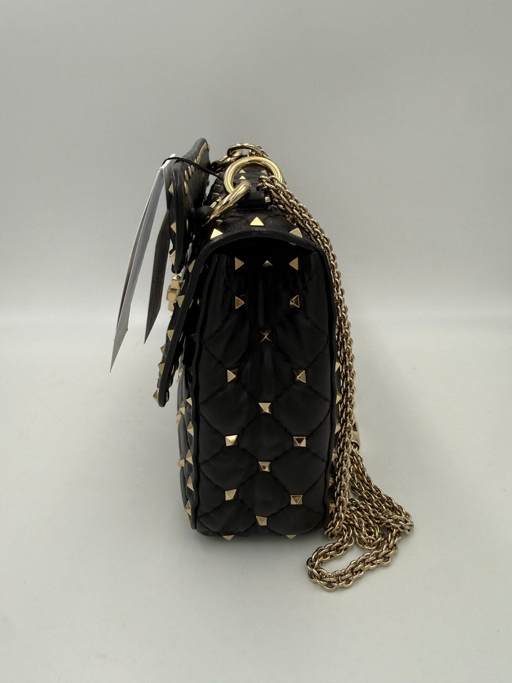 VALENTINO GARAVANI Rockstud Spike Black Handbag