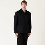 Black Wool Full-Length Jacket