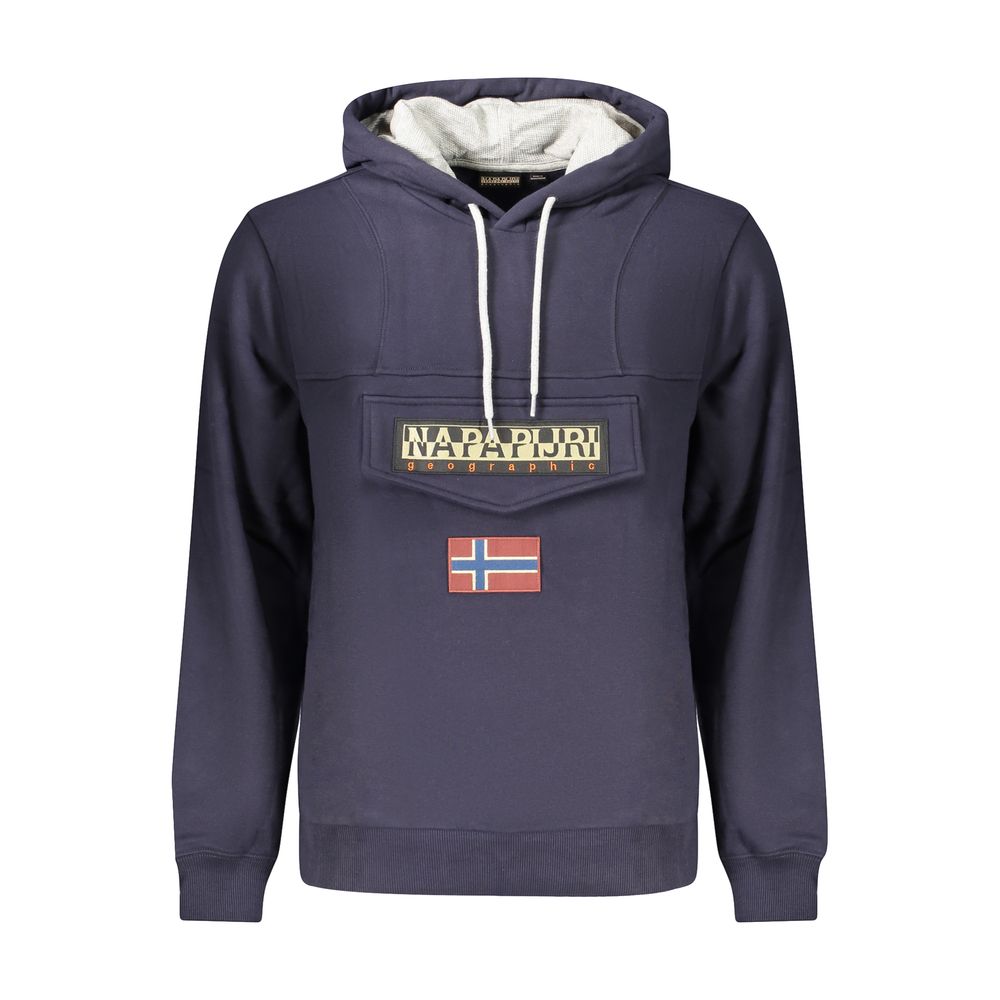 Blue Cotton Mens Sweatshirt