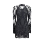 Black Polyamide Cocktail Dress