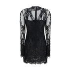 Black Polyamide Cocktail Dress