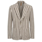 Beige Cotton Men Jacket