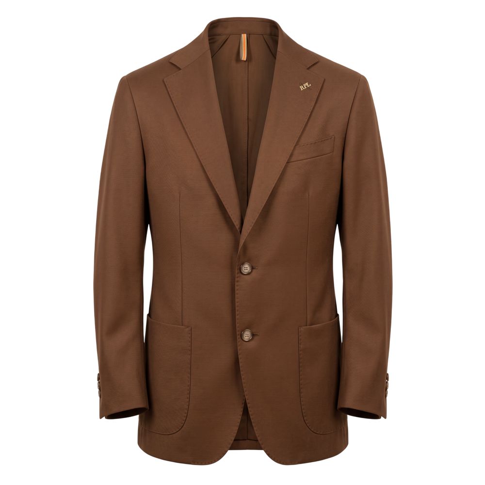 Brown Viscose Men's Jacket