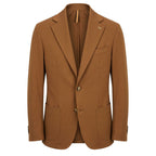 Brown Cotton Men Jacket