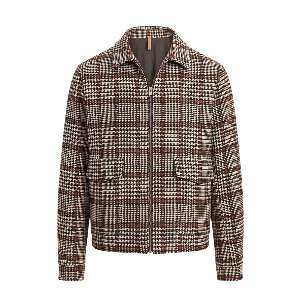 Black Viscose Men Jacket