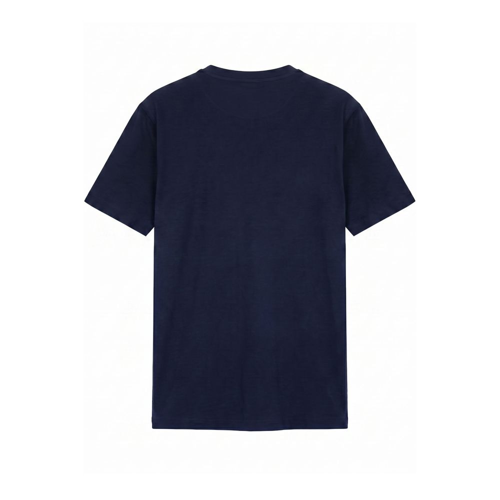 Blue Cotton Mens T-shirt