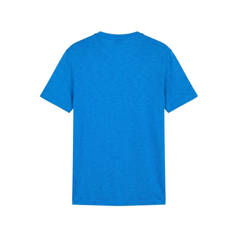 Light Blue Cotton Men T-shirt
