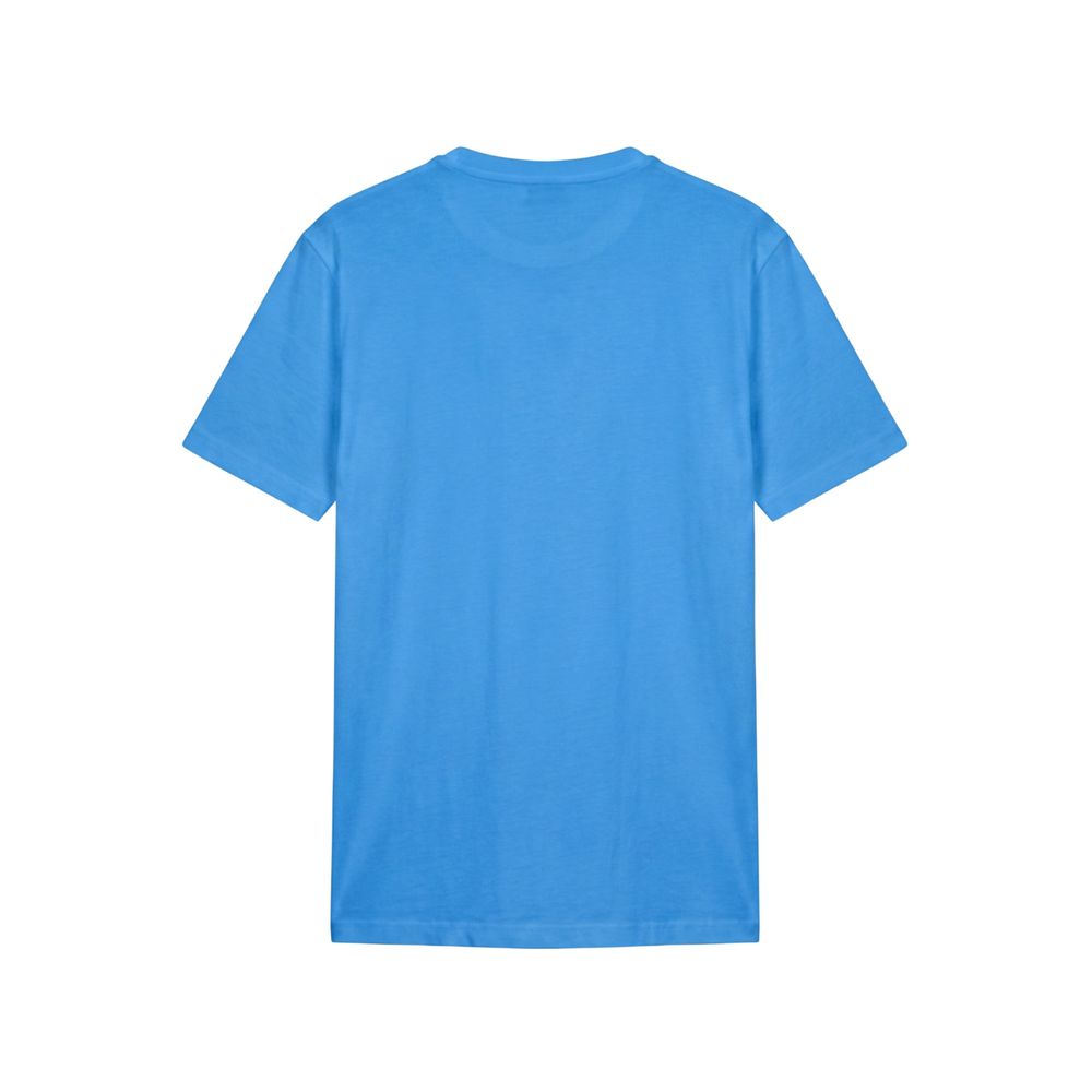 Light Blue Cotton Men T-shirt