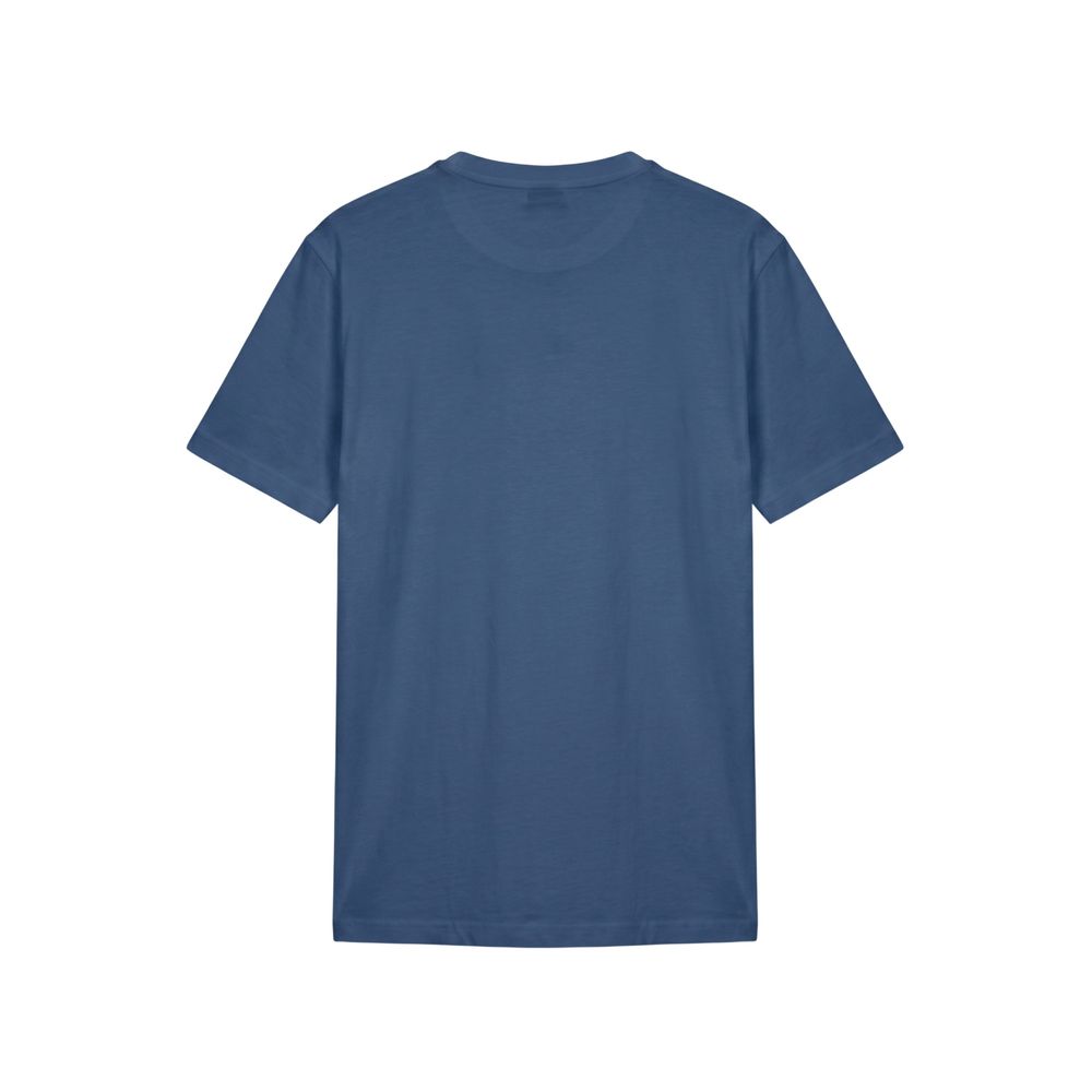 Blue Cotton Men T-shirt