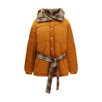 Orange Polyamide Full-Length Jacket