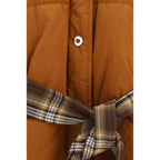 Orange Polyamide Full-Length Jacket