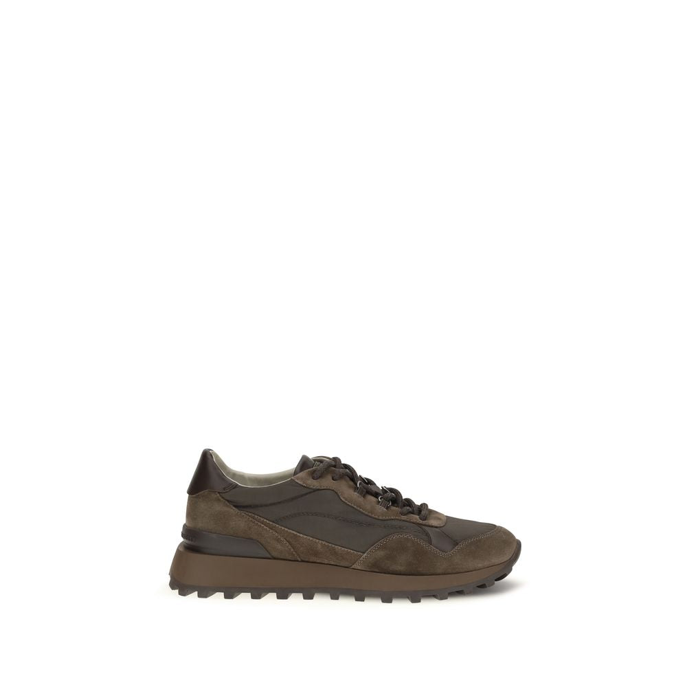 Brown Calf Leather Bos Taurus Athletic Sneakers