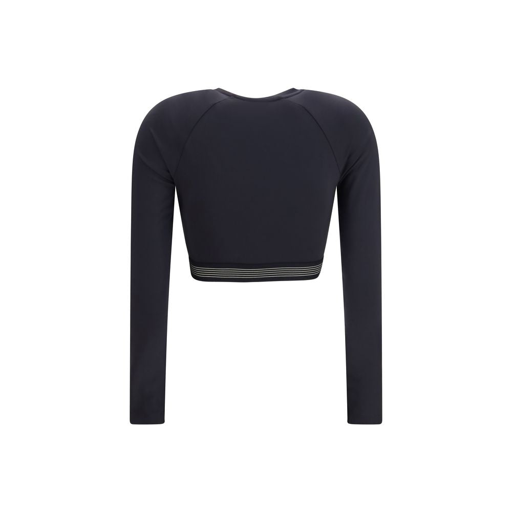 Black Recycled Polyester Longsleeve Shirt