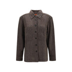 Brown Cashmere Dress Shirt