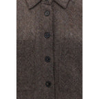Brown Cashmere Dress Shirt