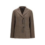 Brown Wool Oves Aries Full-Length Jacket
