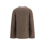 Brown Wool Oves Aries Full-Length Jacket