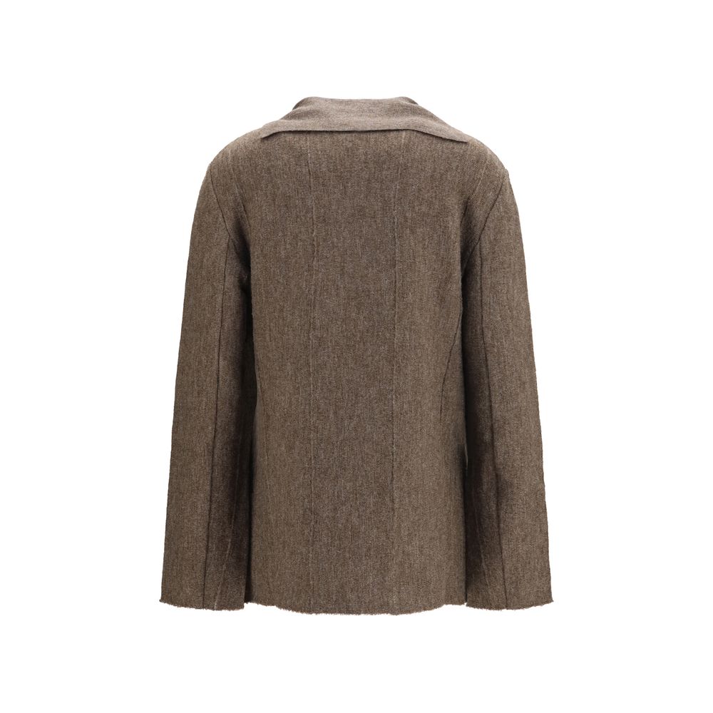 Brown Wool Oves Aries Full-Length Jacket