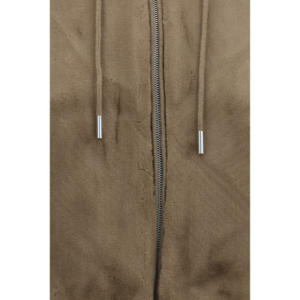 Brown Wool Oves Aries Hoodie