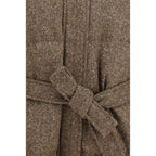 Brown Wool Oves Aries Coat