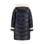 Blue Polyamide Full-Length Jacket