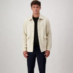 Beige Virgin Wool Full-Length Jacket